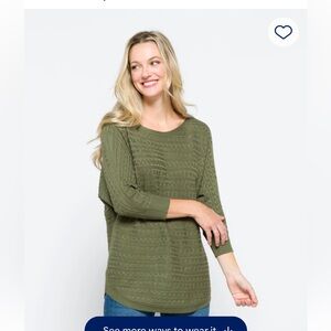 Olive Green Quarter Sleeve Sweater from Stitch Fix